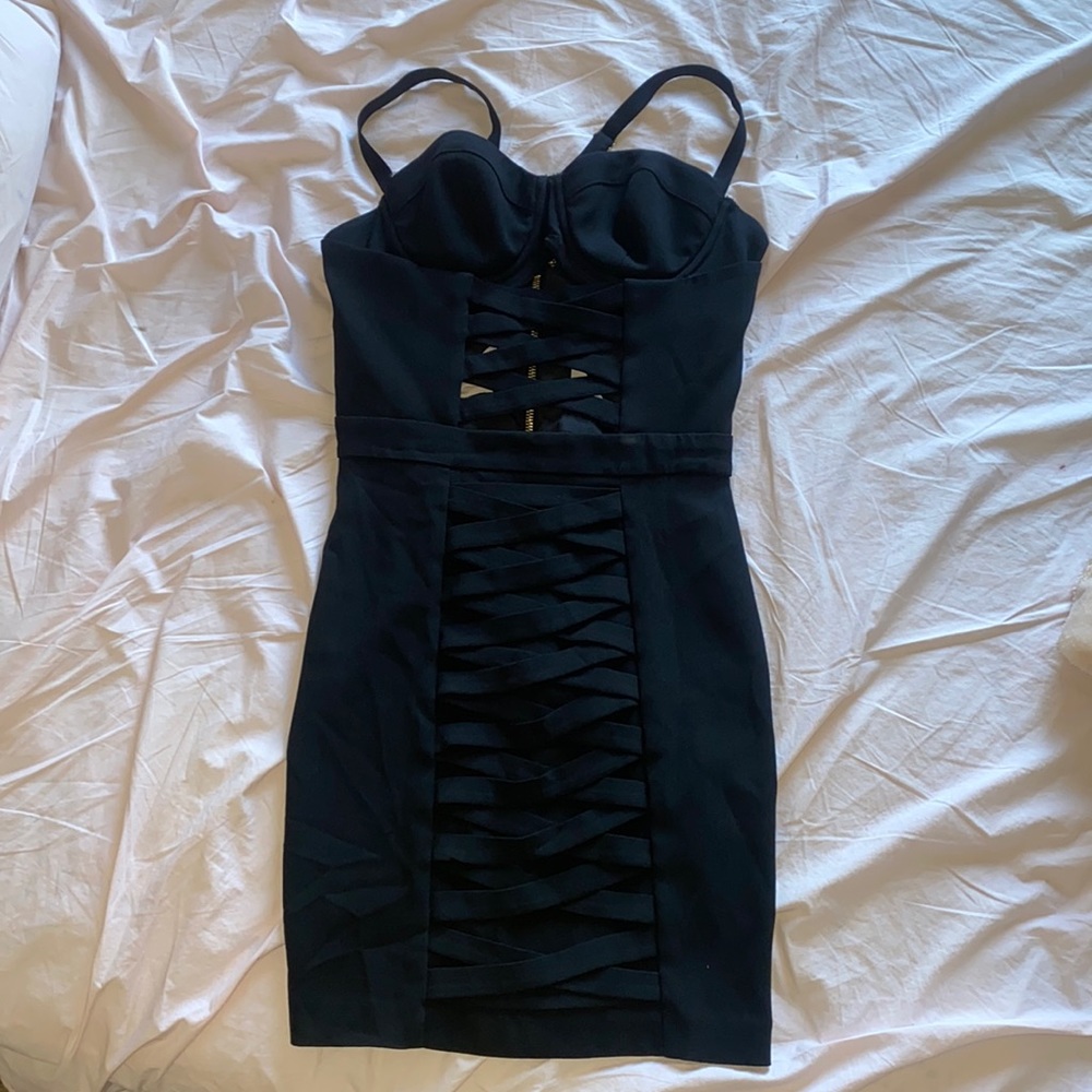 Bebe black mini dress size 2